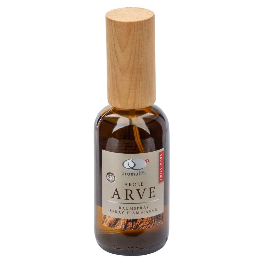 Arve Raumspray Bio 100ml mit Arvenholz-Deckel