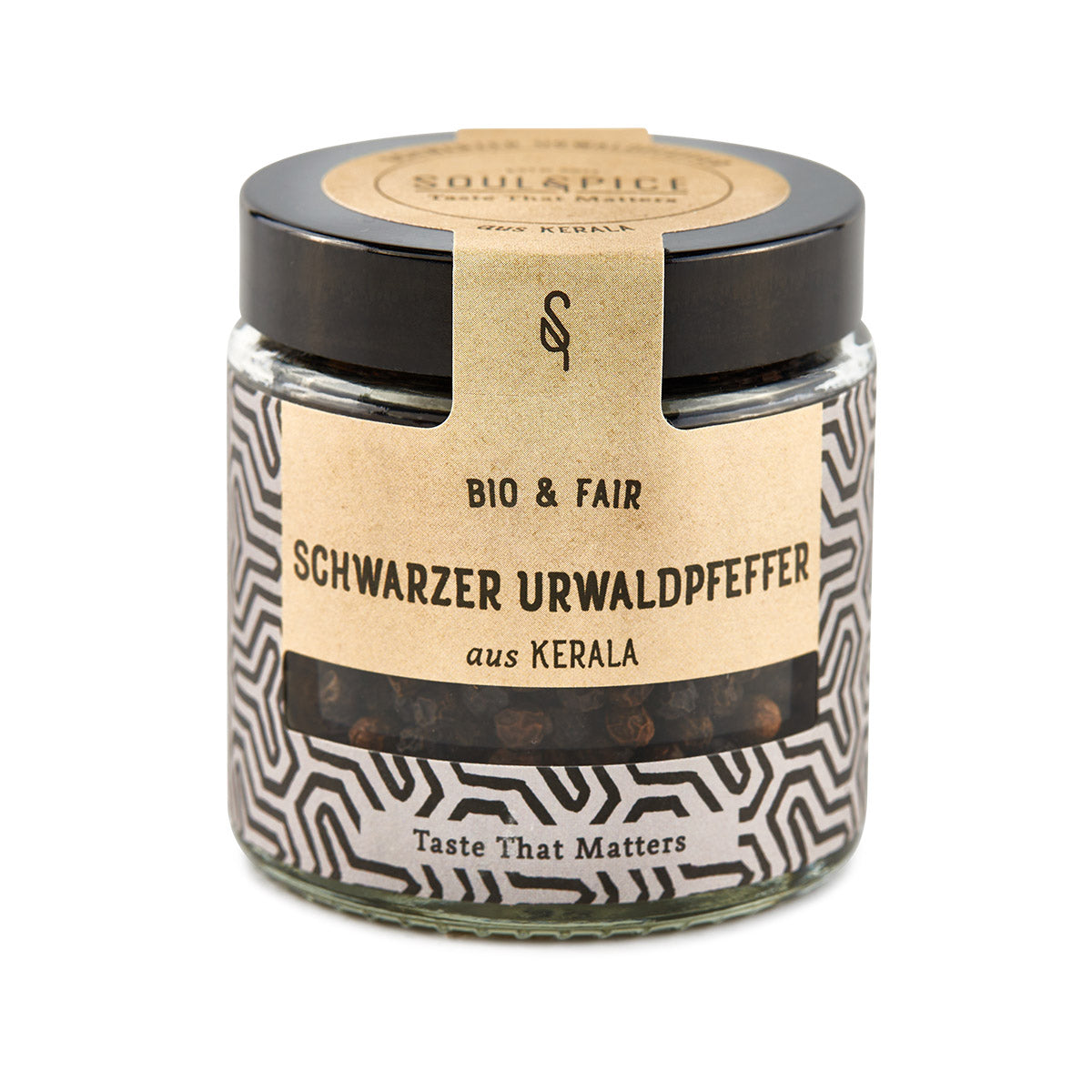 Urwald Pfeffer Schwarz, ganz, Gewürz Bio