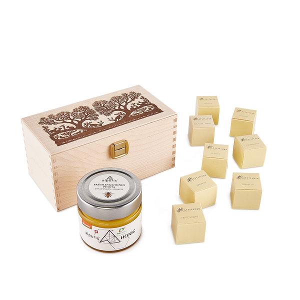 Honey tea gift box Swiss Alps