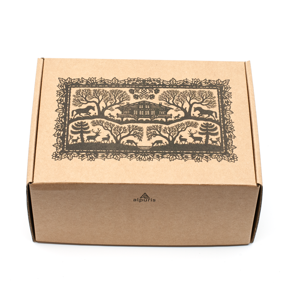 Geschenkbox mit Alpenhonig und Knusper-Müesli von Tiny Factory