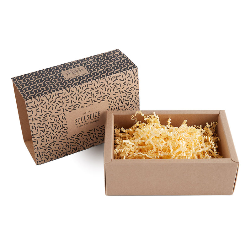 Soul-Spice Geschenk-Karton klein für Gewürze, inklusive Füllmaterial