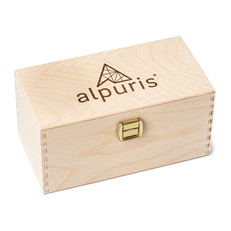 Empty wooden gift box for 2 glasses 80-250g