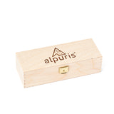 Leere Geschenkbox aus Holz für 3 Gläser 80-85g