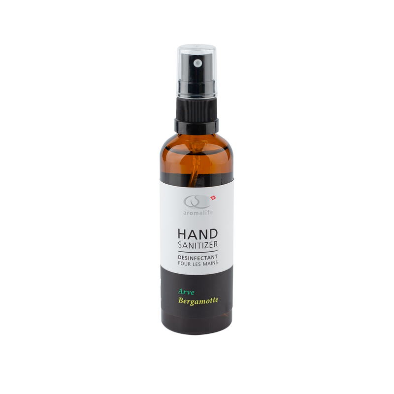 Désinfectant naturel pour les mains Spray de bergamote de pin suisse 75ml